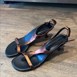 Donald J. Pliner Bronze and Black Women's Sandals